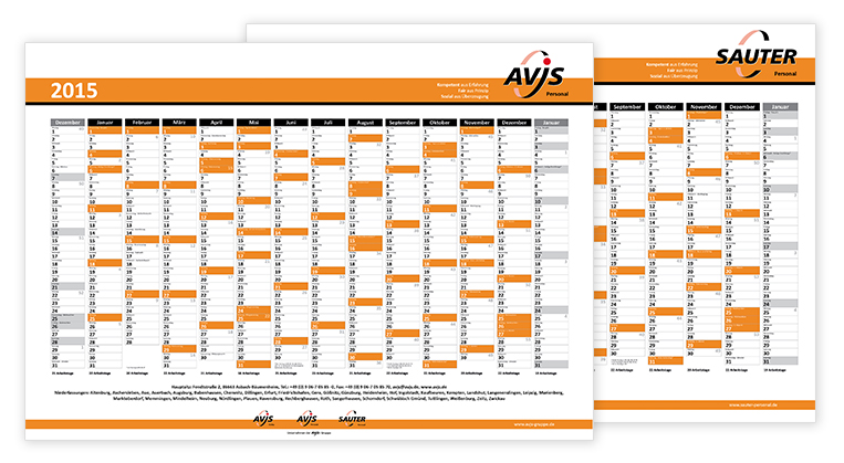 Werbeagentur Augsburg AvJS Jahresplaner